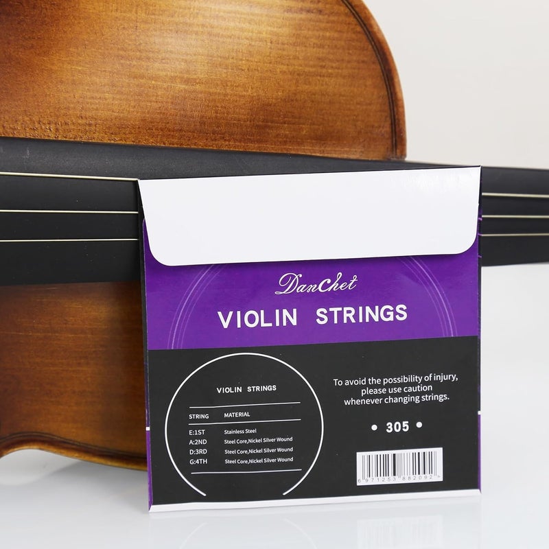 Danchet Violin Strings 4/4 A2. 4 pcs Senior Level, Ball End, Nickel Silver Wound 305… - Image 2